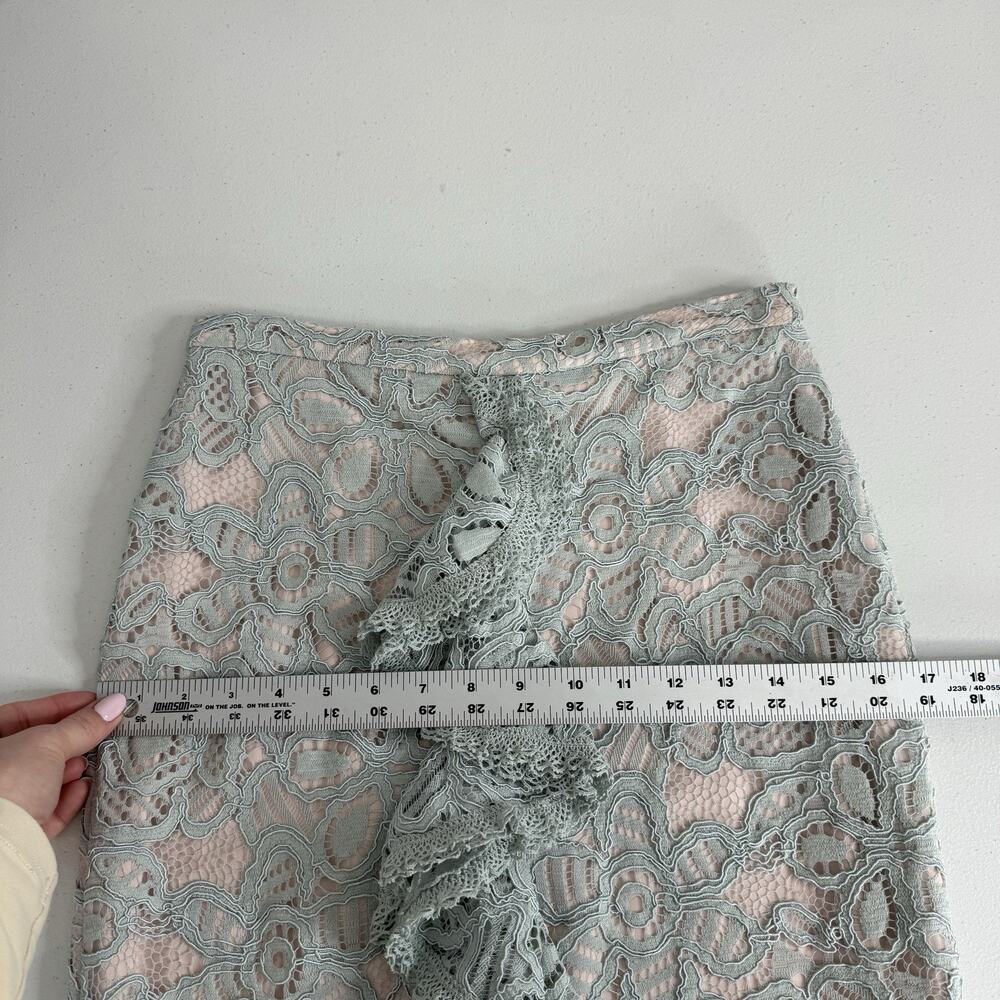 Alexis Women Skirt Set Small Blue Pastel Lace Midi Ruffle Fairy Dainty Whimy Y2K - Picture 6 of 16